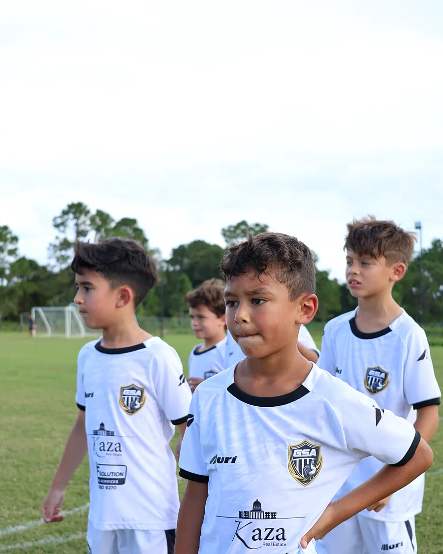 Young Galo players before the game